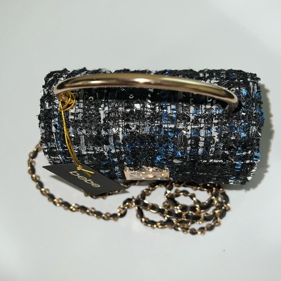 Kamala Top Handle Tweed Mini Crossbody5.5Wx5H Black - Picture 12 of 15